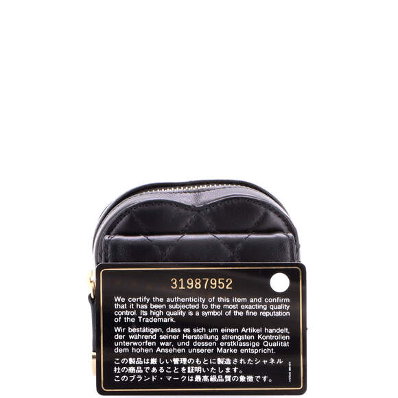 Chanel CC in Love Heart Arm Zip Coin Purse Quilted Lambskin - Picture 2 of 6